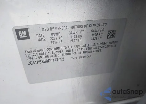 2013 Cadillac Xts Luxury from USA, damaged, VIN 2G61P5S30D9147082